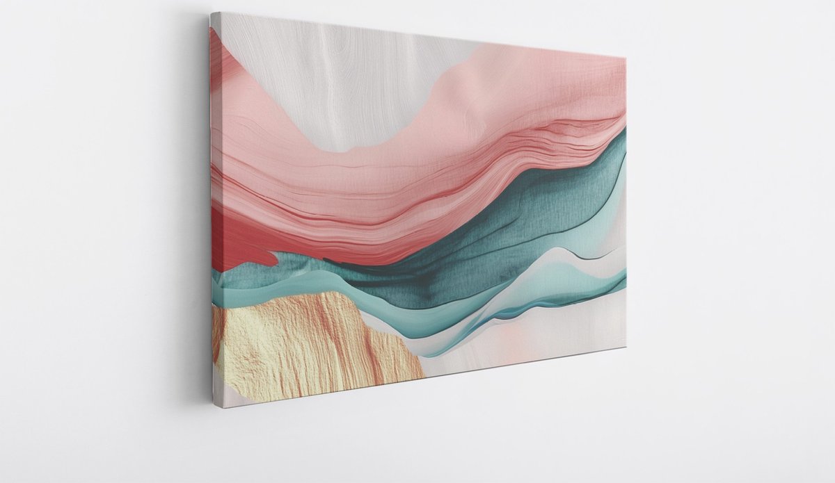 Saammp Canvas Schilderij - impressionistisch - Abstract kunstwerk - 60x40 - Foto op canvas - Wanddecoratie - Muurdecoratie Woonkamer - Slaapkamer decoratie - Canvas Print Multicolor