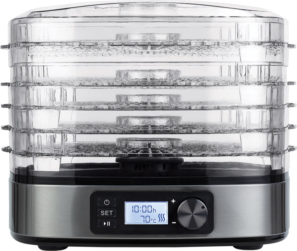 MPM Voedseldroger 5 Niveaus met Temperatuurregeling - LCD-Display met Timer - 380W