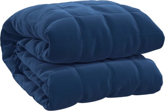 vidaXL Couverture lestée 200x220 cm - Blauw
