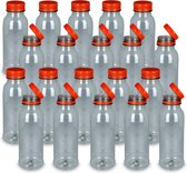 Ariko PET Fles 330cc - Met Dop - Sapfles - Navulbaar - Smoothie of Verse Sappen - Kunststof BPA Vrij - Transparant Petfles - 20 stuks