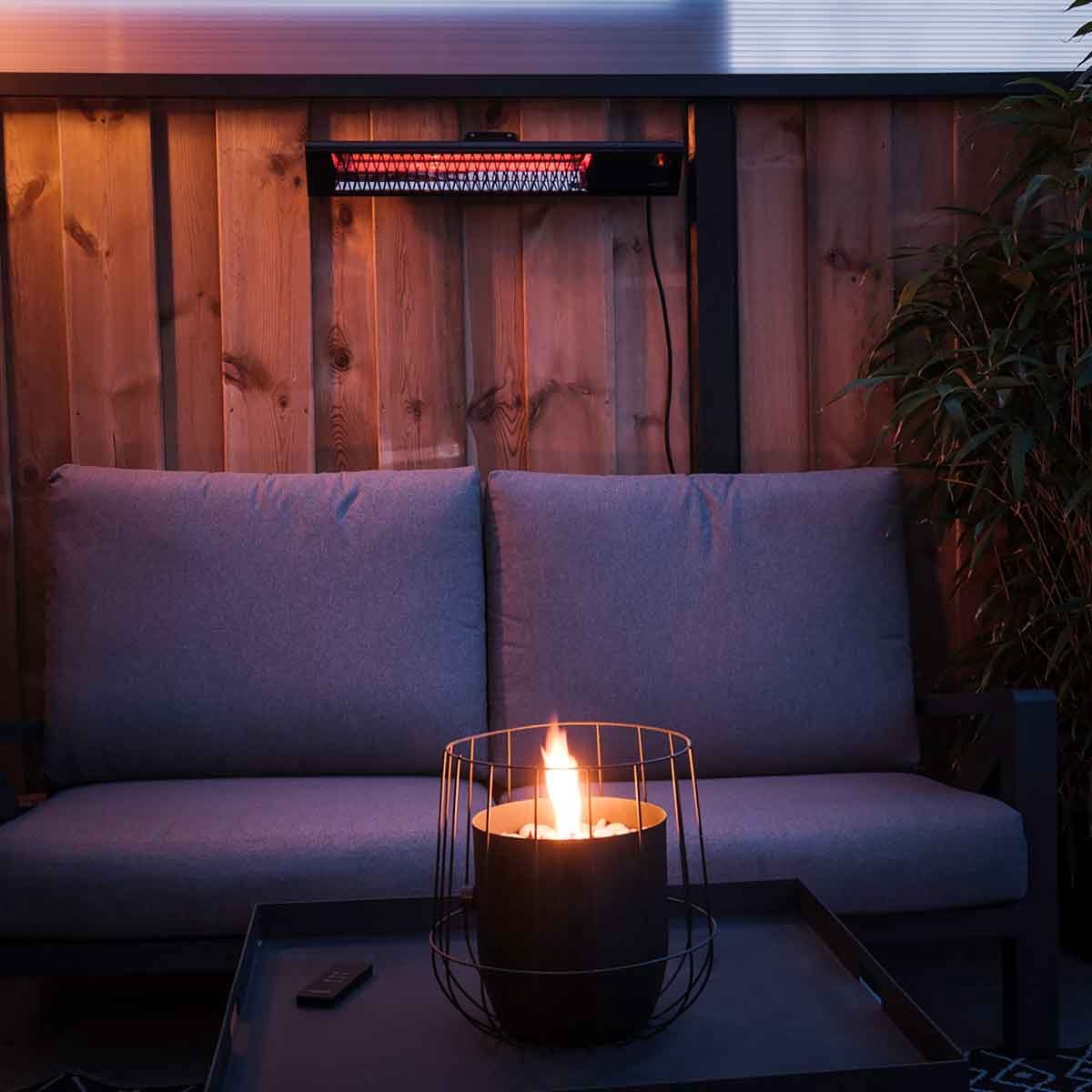 Sunred Triangle Dark 2500 W - Chauffage de terrasse mural - Noir
