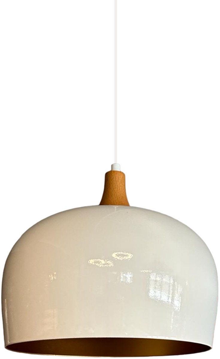 Bamyum Kreis hanglamp, industriële Modern stijl, Ø30 cm, wit metalen lamp