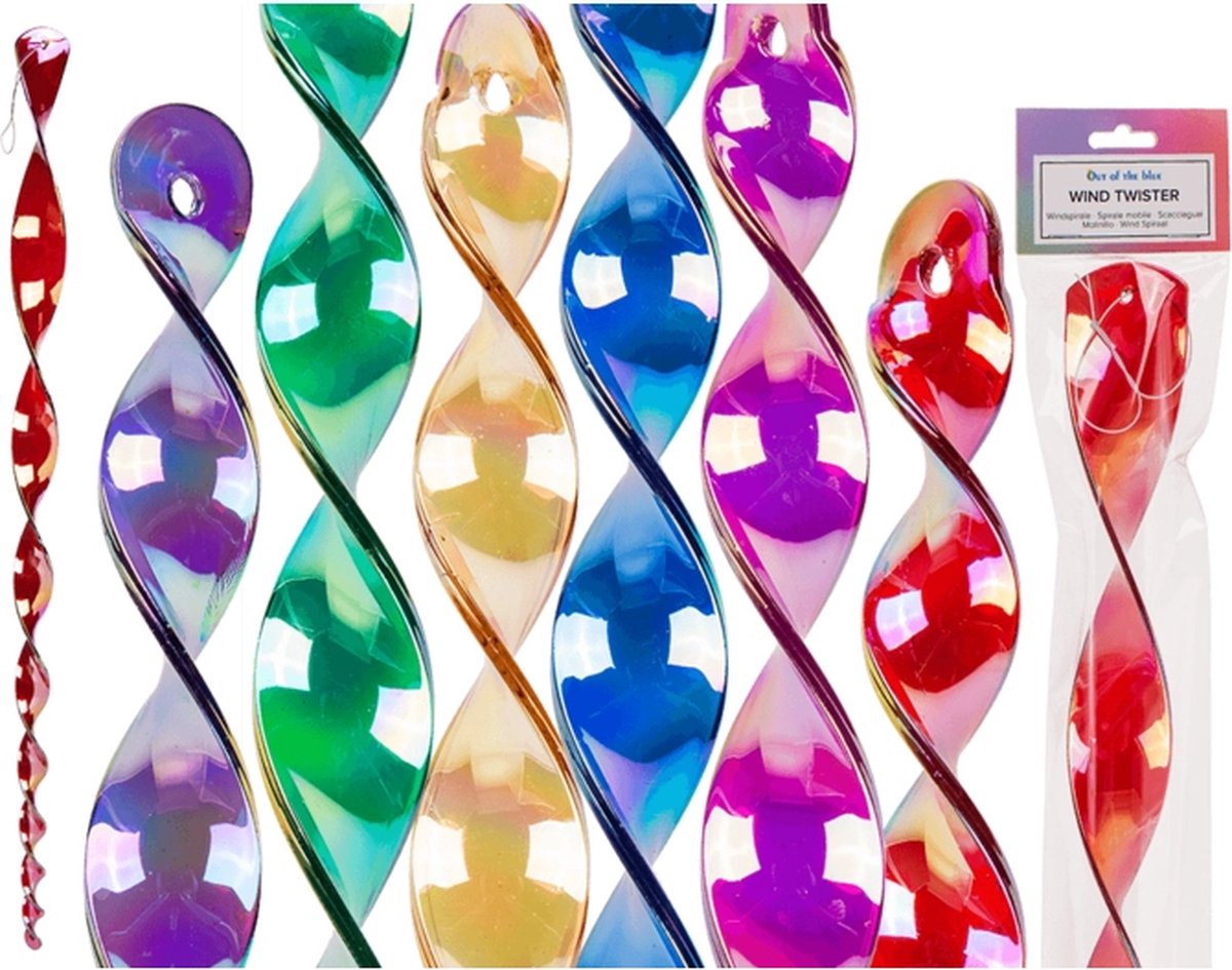 Windtwister - Diverse Kleuren - Assorti - Buitendecoratie - Tuinornament - Kleurrijke twister - Draaikolk - Terrasversiering - Gazonspinner - Windvanger