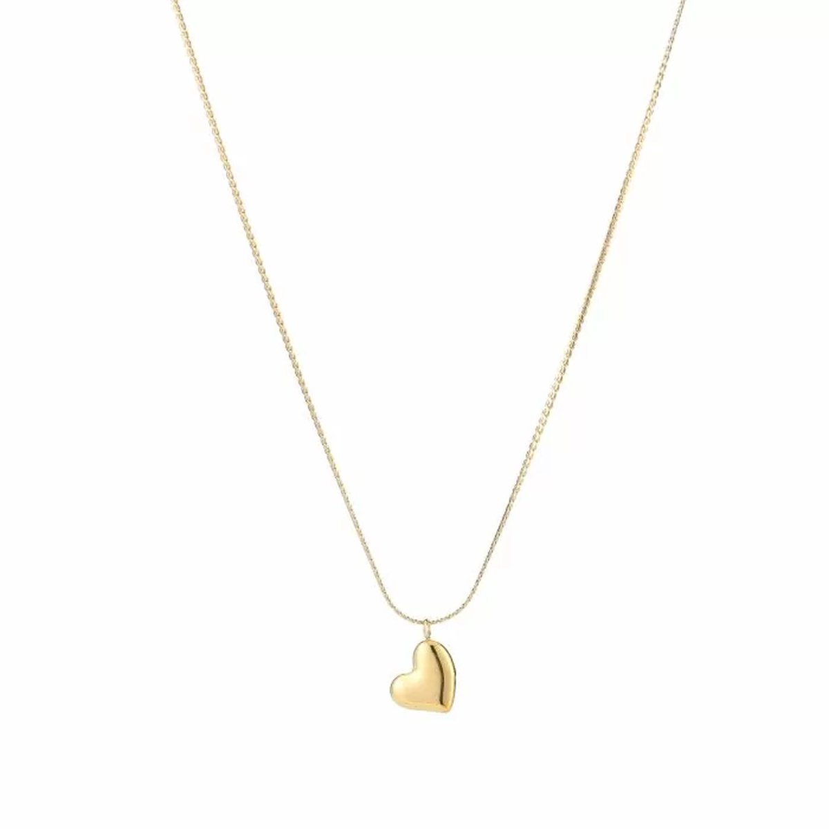 Hartje ketting- goudkleurig- valentijn