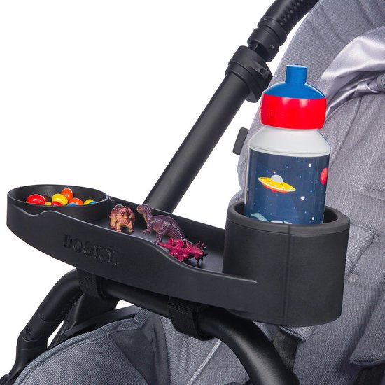 Dooky Stroller Snack & Activity Tray - Eet en speel tray voor de kinderwagen en buggy - Zwart van Merkloos — afbeelding 2