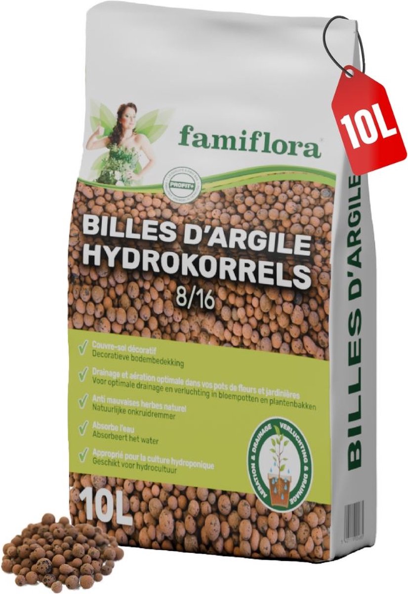 Famiflora Hydrokorrels 10L - Decoratieve Bodembedekking voor