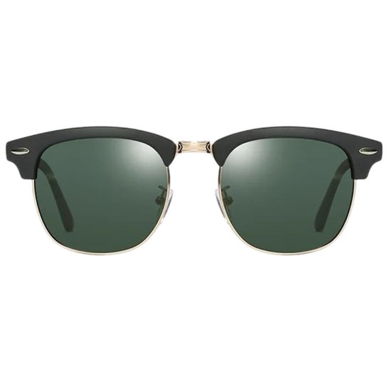 Fako Fashion® - Club Style Zonnebril - Polariserend - Dames - Heren - Mat Zwart/Goud - Donkergroen van Fako Fashion® — afbeelding 2