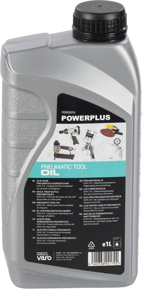 Powerplus POWOIL016 Pneumatische olie - 1 liter olie voor pneumatische machines van Merkloos	 — afbeelding 3
