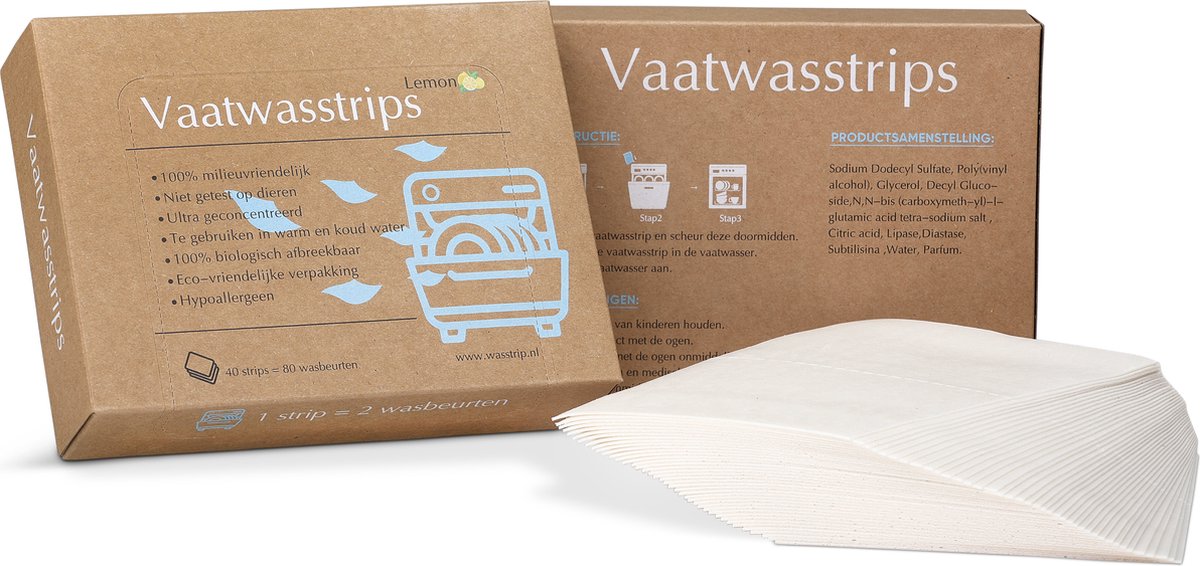 Vaatwasstrips 160 Wasbeurten Voordeelverpakking – Vaatwas Strips – Dishwasher Sheets – Afwasstrips – Vaatwasmiddeldoekjes