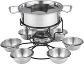 Bol.com Haushalt 24694- Fondueset voor 6 personen - RVS - met accessoires aanbieding