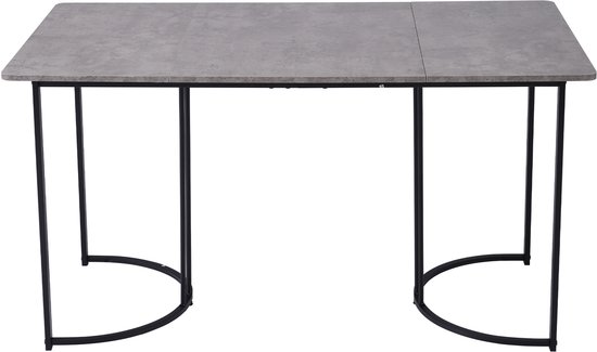 Eettafel 140 x 80 cm, 1 stuk, moderne keukentafel, frame van