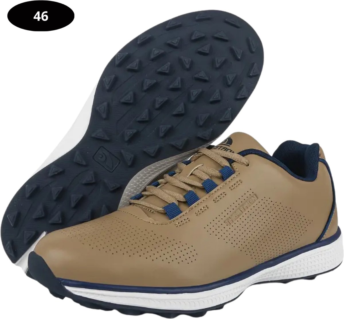 Livano Golfschoenen Heren Sneakers Golfkleding Golfschoenen Antislip Waterdicht Golfen Bruin 46