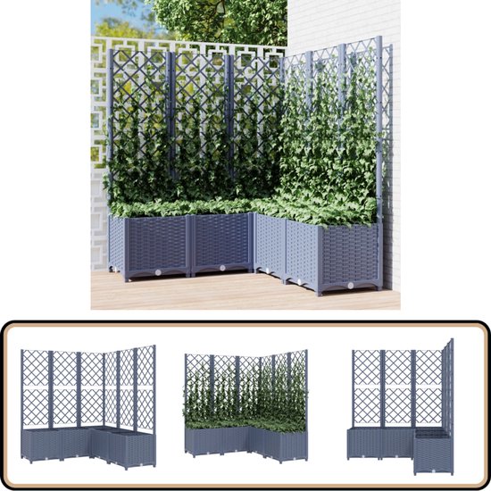 vidaXL Plantenbak Latwerk - 120 x 40 x 136 cm