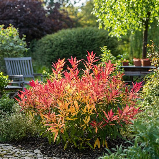 Plant In A Box - Pieris 'forest Flame' Rotsheide X2 - Hoogte 25-40cm