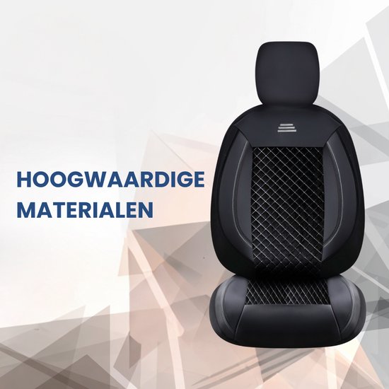 autostoelhoezen, voor Ford Fiesta MK7 2011-2024 ademend waterdicht comfortabel autostoelinterieurbeschermings accessoires, B/Black