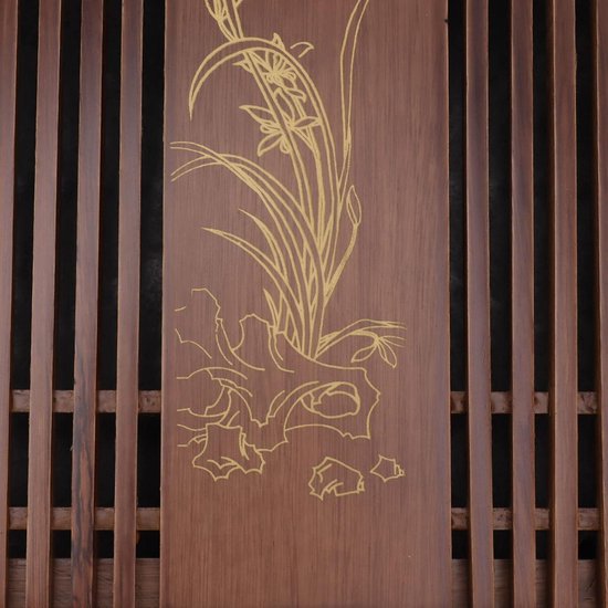 Stockage de l'eau à Thee chinois Gongfu avec drain, Groot format 28 x 43 cm, décoration d'intérieur, Set à thé en bois pour la maison et le bureau (orchidée noire claire)