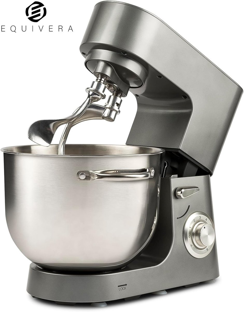 Equivera Deegmachine - Kneedmachine - Deegmixer - Keukenmixer - Keukenmachine
