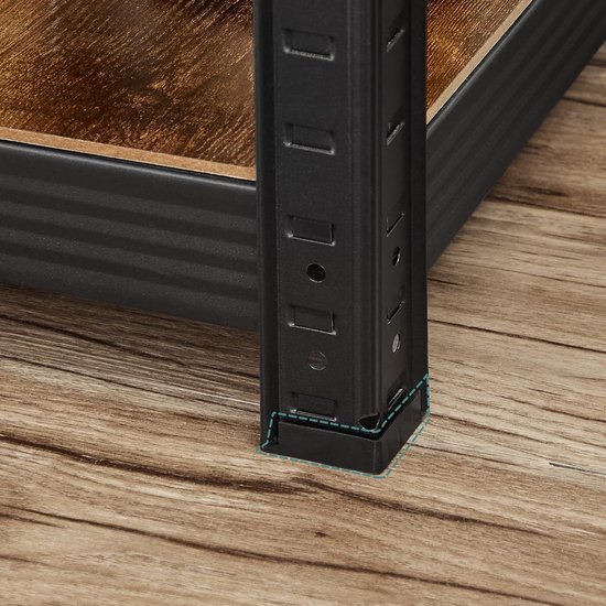 Met Verstelbare Planken Opbergrek Met Een Hoogte Van 0 Tot 25 Cm Met Verstelbare Planken