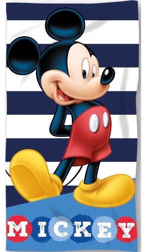 Disney Mickey Mouse - Strandlaken - Handdoek - 70 x 140 centimeter - Microvezel