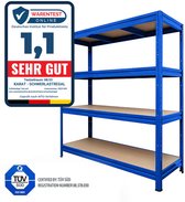 Bol.com FLOORDIREKT Breedvakstelling - Rekken voor kelder & werkplaats - Draagvermogen 1600 kg - Blauw - 200 x 150 x 60 cm aanbieding