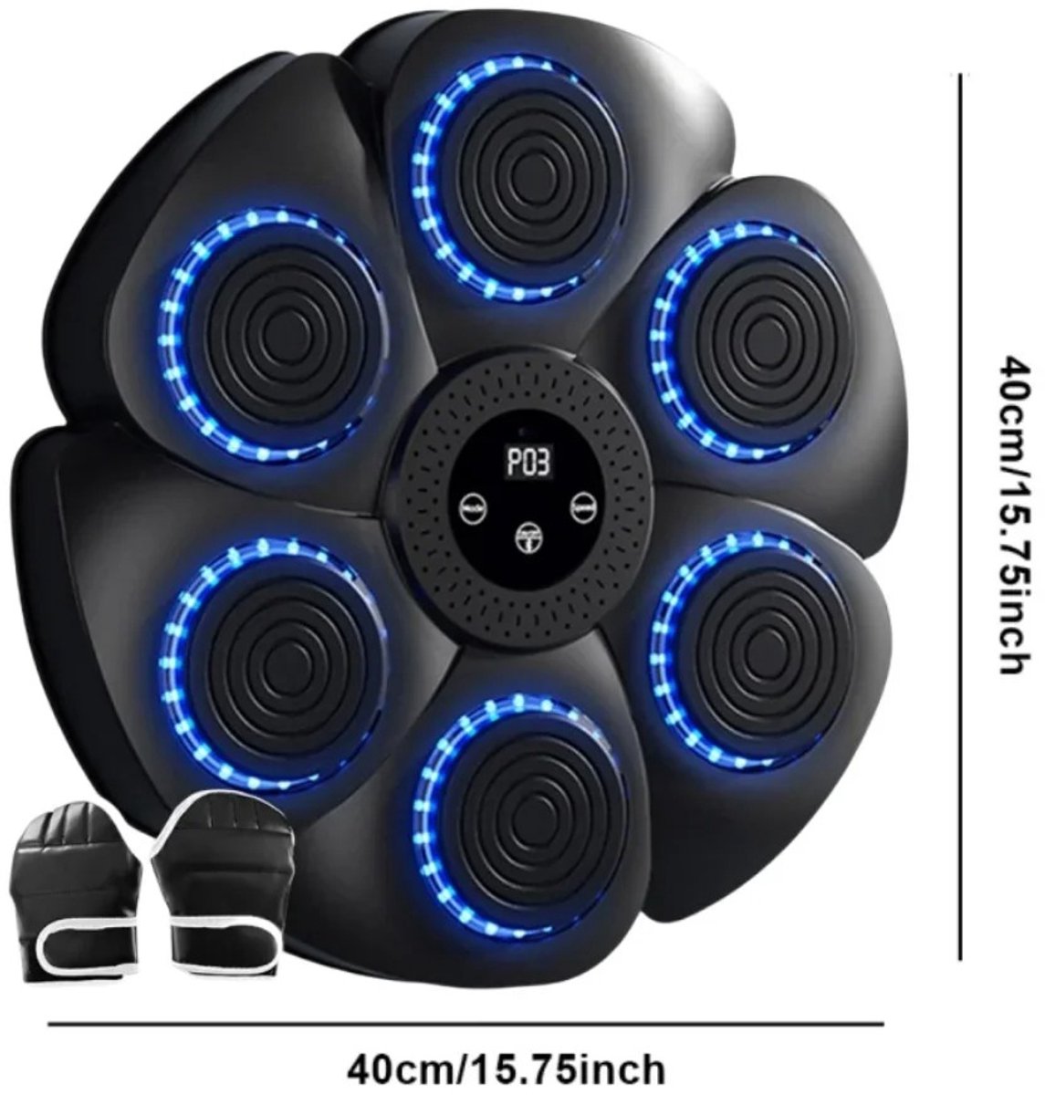 Boxing Machine Met Muziek - Boksmachine Met Lichteffecten - Music Boxing - Bluetooth Boxing Machine - Inclusief Handschoenen