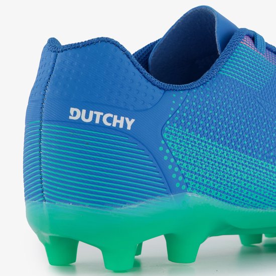 Chaussures de football enfant Dutchy FG bleu vert - Taille 39 - Semelle amovible