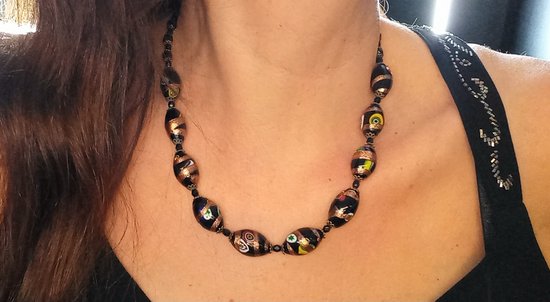 Collier En Perles De Murano Authentiques - Multicolore - Neuf Sans Emballage
