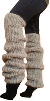 Beenwarmers - Beenwarmers Lichtbruin - 60 cm - warm - grof gebreid - one size - polyester - chunky been warmers - dames