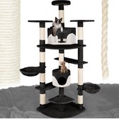 Bol.com tectake® XXL Krabpaal voor Katten - Grote Kattenkrabpaal met Accessoires Kattenspeelgoedkoord Ligbak en 2x Kattengrot - ... aanbieding