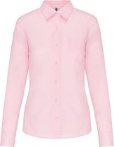 Blouse Femme L Kariban Manche longue Pink Pâle 65% Polyester, 35% Katoen