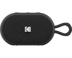 Kodak Draagbare draadloze luidspreker PWS-2284 - Waterdicht (IPX7), Bluetooth, 6 W RMS, TWS-stereo, 1500 mAh-batterij, 10-12 uur batterijduur, handsfree-functie, siliconen draagriem, Type-C-kabel meegeleverd - Zwart
