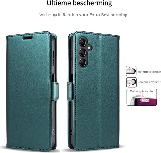 Convient pour Samsung Galaxy A16 Case - Book Case Case - Coque Amovible - Fermeture Magnétique - Portefeuille Turquoise