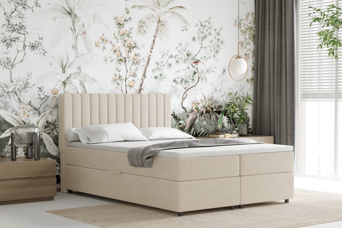 EVEREST boxspring bed 140 x 200 cm tweepersoonsbed met - afbeelding 2