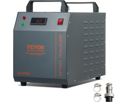 VEVOR Industriële Water Chiller CW-3000 80W Luchtgekoeld Industrieel Water Chiller Koelsysteem met 12L Watertank Capaciteit 12L/min Max. Debiet voor Lasergraveermachine Koelmachine