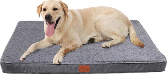 CALIYO- Orthopedisch Hondenkussen - Hondenmat Wasbaar - Maat XL - 112 x 81 x 7.6 cm - Benchkussen & Hondenbed - Orthopedisch traagschuim - Donkergrijs