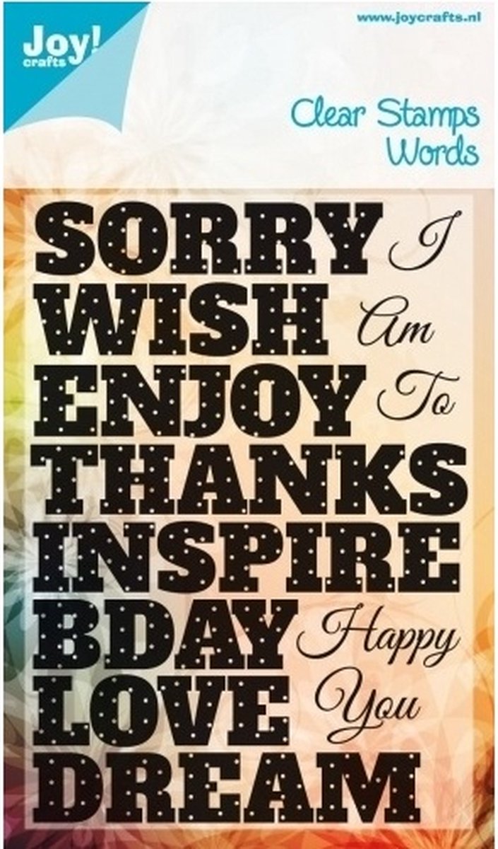 Joy! Crafts - Clear stamps - tekst ENG I am sorry
