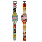 Takusan - Horloge - Daruma of Maneki Neko - japanse stijl horloge - siliconen - gelukshorloge - brengt geluk