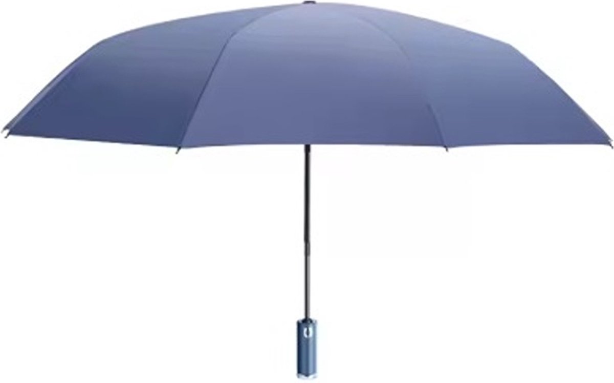 [Flexpert] [Paraplu met zaklamp] [paraplu met LED verlichting] [opvouwbaar] [automatisch in- en uitklapbaar] [zakelijke paraplu] [marine blauw]