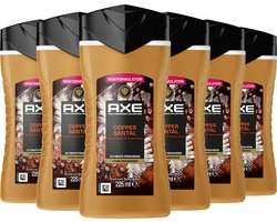 AXE Fine Fragrance Collection Douchegel - Copper Santal - 6 x 225 ml - Voordeelverpakking