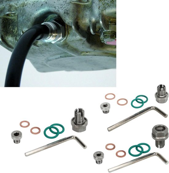 Kit De Réparation Bouchon De Vidange M14.1-1.5mm - Bouchon Autotaraudeur Acier Inox + Joints + Clé - 3