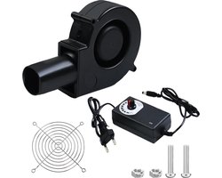 Content in voor AC 230 V turbineventilator met 12 V regelbare koelventilator - dubbele kogellagers - radiale ventilator voor opblaasbare grill - koelkast BBQ ventilatorvervanging
