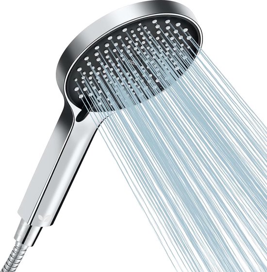Besjaar Douchekop - Regendouche - Wellness - 3 Sproeistanden - Hoge Druk - Betere Huid - Handdouche - Luxe Moderne Handdouche - Chrome