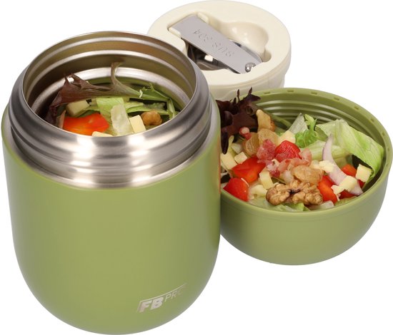 Thermos voedselcontainer met lepel - Thermoskan - Thermosbeker voor het Thermos voedselcontainer met lepel - Thermoskan - Thermosbeker voor het