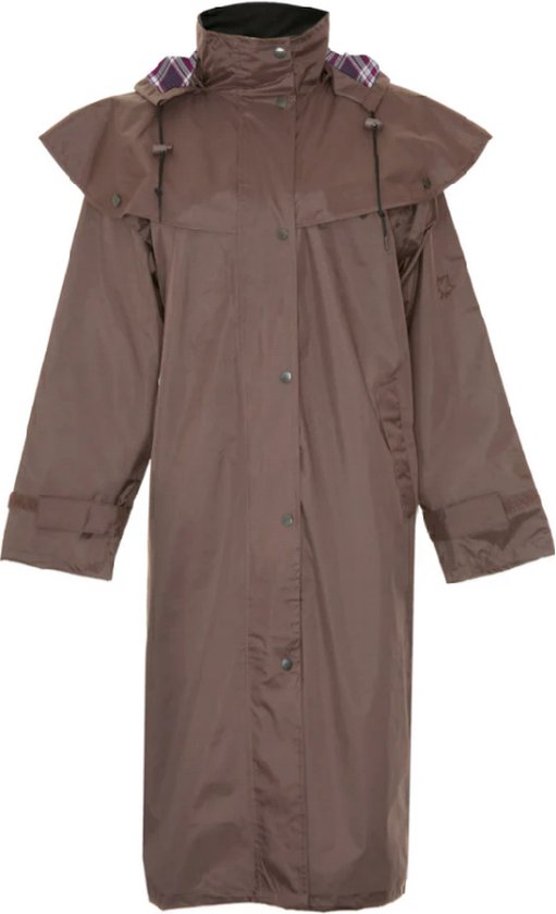 Bruine Regenjas Vrouwen - Maat L - Lange Regenjas Dames - Country
