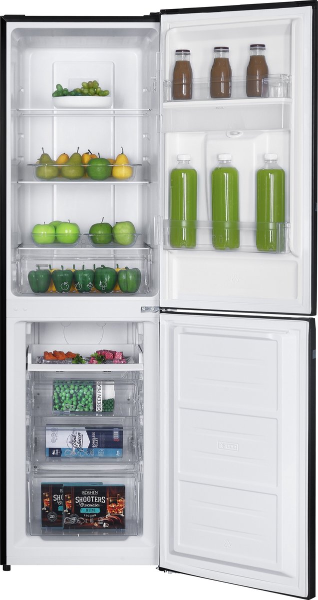Exquisit KGC245-80-NF-W-040DB - Koel-vriescombinatie - Waterdispenser - 5 Jaar Garantie - 245 Liter - No-Frost - D label- Zwart — afbeelding 3