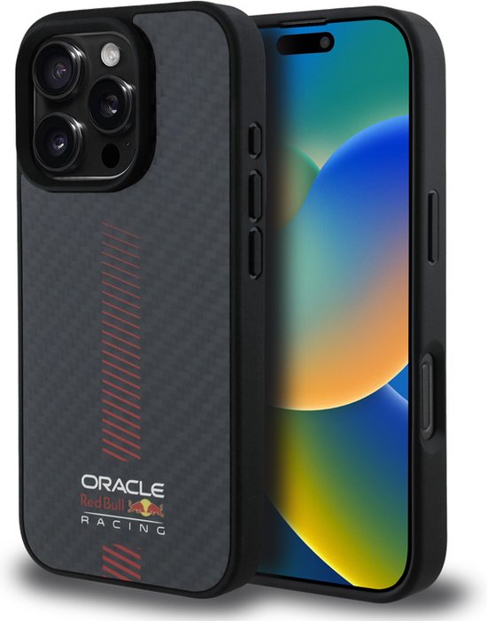 Red Bull Racing iPhone 16 Pro Max Backcover hoesje Magsafe - Carbon Fiber - Powerbar - Zwart van Red Bull Racing — afbeelding 4