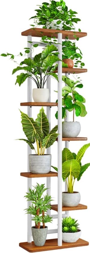 QLFJ-FurDec Plant Stairs, 8 Pieces, Indoor Wood and Metal QLFJ-FurDec Plant Stairs, 8 Pieces, Indoor Wood and Metal