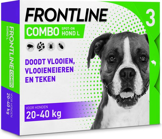 Frontline Combo - Anti Vlooien- en Tekenmiddel - 20-40 kg - L - 3st