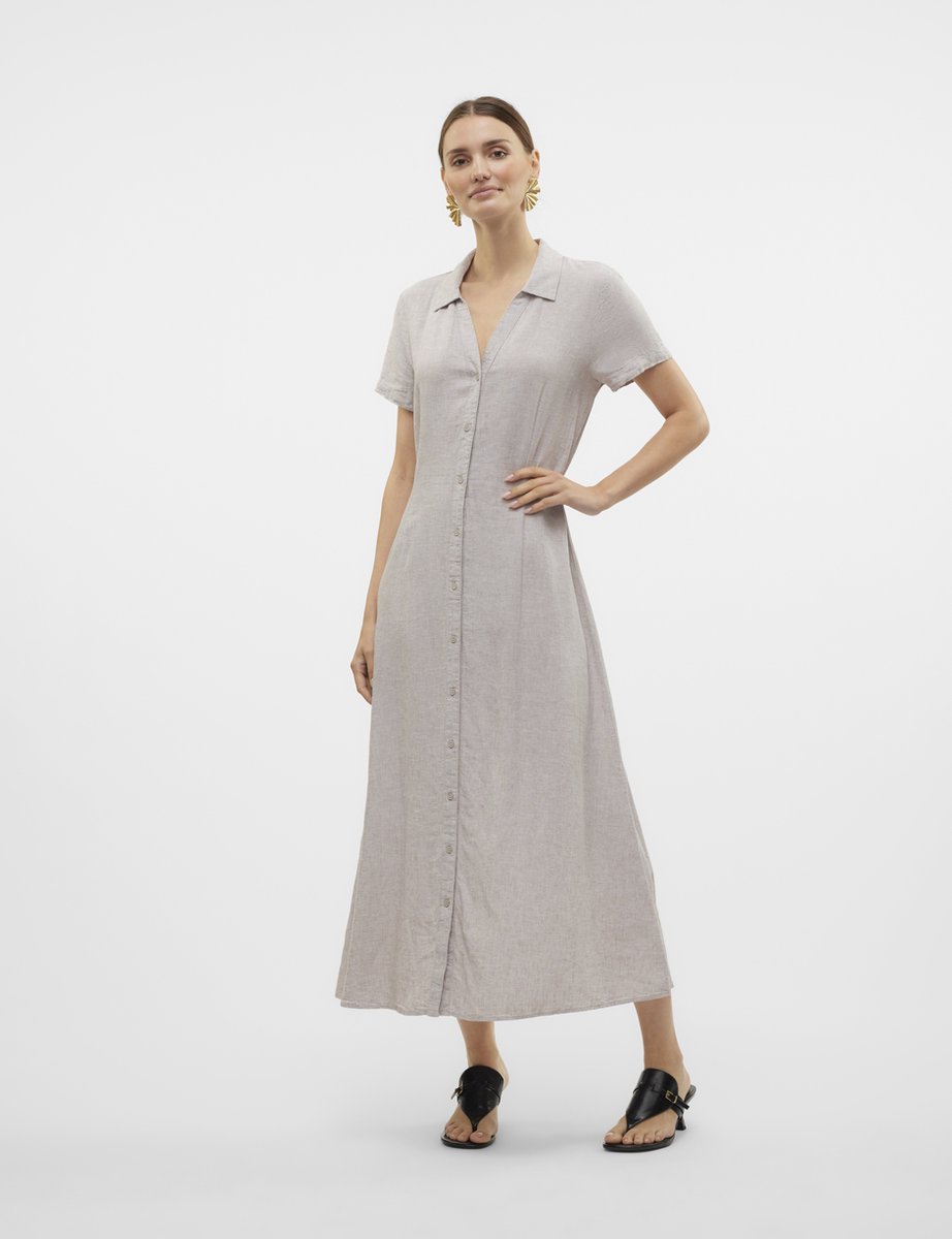 VERO MODA - VMLINN SS 7/8 VOLUME DRESS WVN - Dames - Maxi jurken