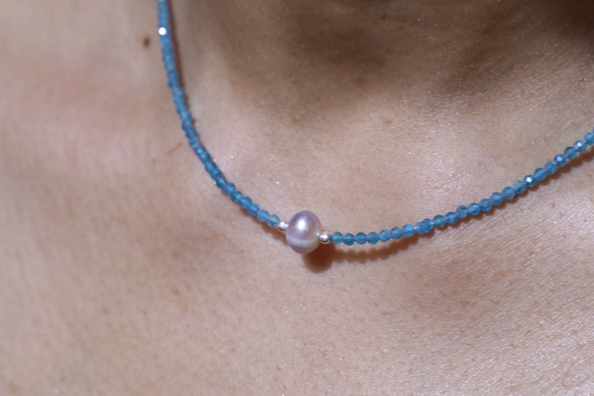 Neon Apatiet Parel edelsteen ketting